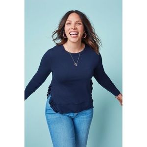 Stella & Dot side ruffle top